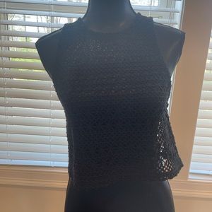 Black crochet top
